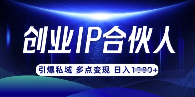 云帆·创业ip合伙人打造3.0，从0到1教你做网创，实现月入过W-秒懂