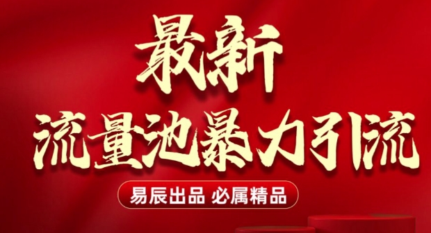 最新“流量池”无门槛暴力引流(全网首发)日引500+-秒懂