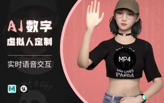 Ai数字人虚拟(智能体)实时语音交互特训营，​自行定制超写实角色AI数字人交互技术-秒懂
