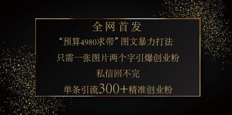 小红书神奇图片引流法，只需一张图，就能单条笔记凭借此方法，轻松引流 300 + 精准创业粉-秒懂