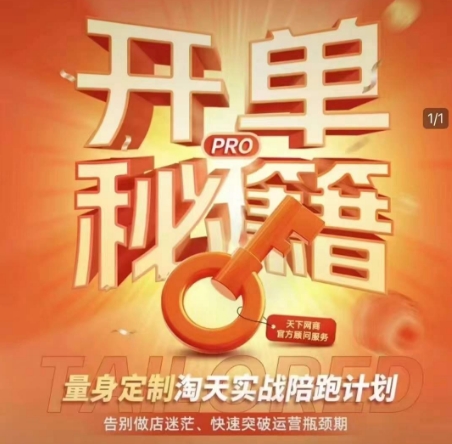 淘宝开单秘籍PRO，量身定制淘天实战陪跑计划，告别做店迷茫、快速突破运营瓶颈期-秒懂