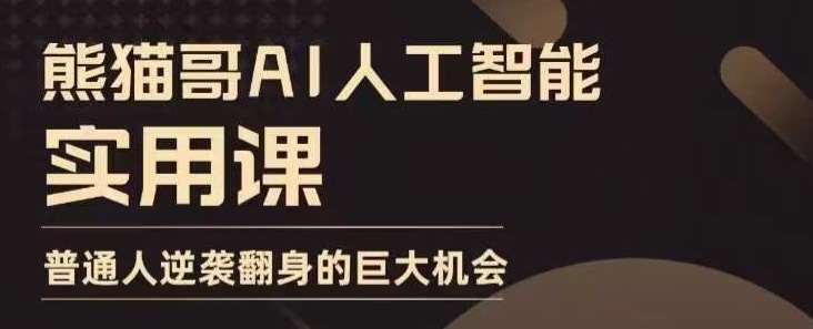 AI人工智能实用课，实在实用实战，普通人逆袭翻身的巨大机会-秒懂