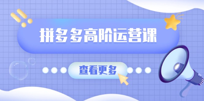 拼多多高阶运营课：极致群爆款玩法，轻付费无尽复制，打造单品爆款之路-秒懂