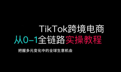 TikTok电商运营从基础到高阶全方位实操-秒懂